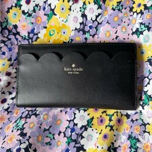 Kate Spade Black Scalloped Edge Wallet